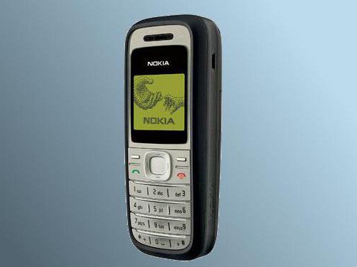 Značilnosti telefona Nokia 1200.  t
