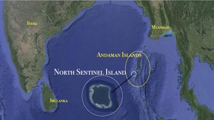 North Sentinel Island nel Golfo del Bengala