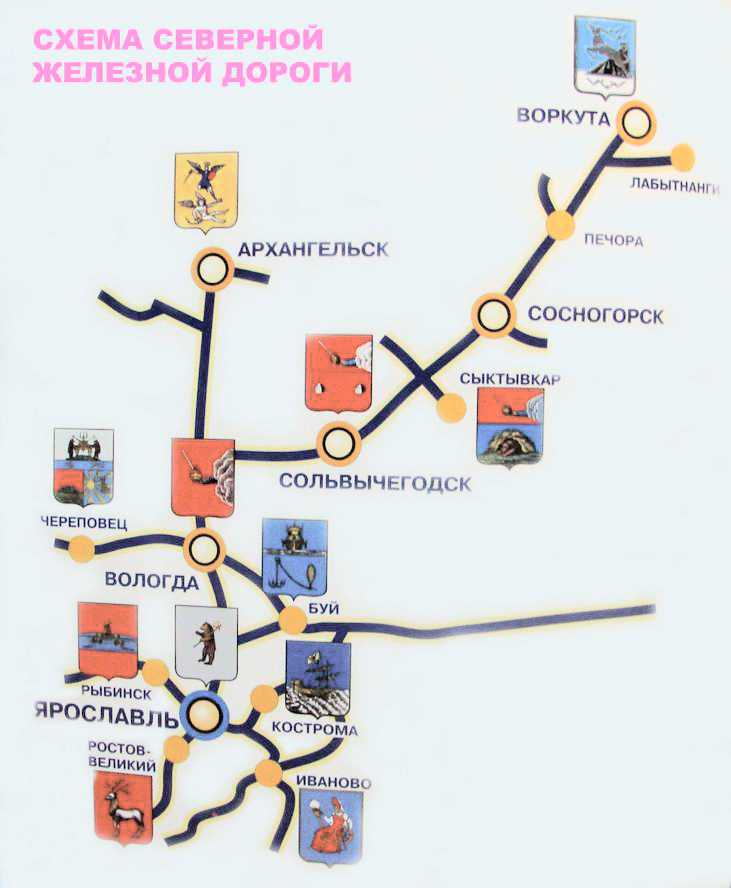 schéma severní železnice