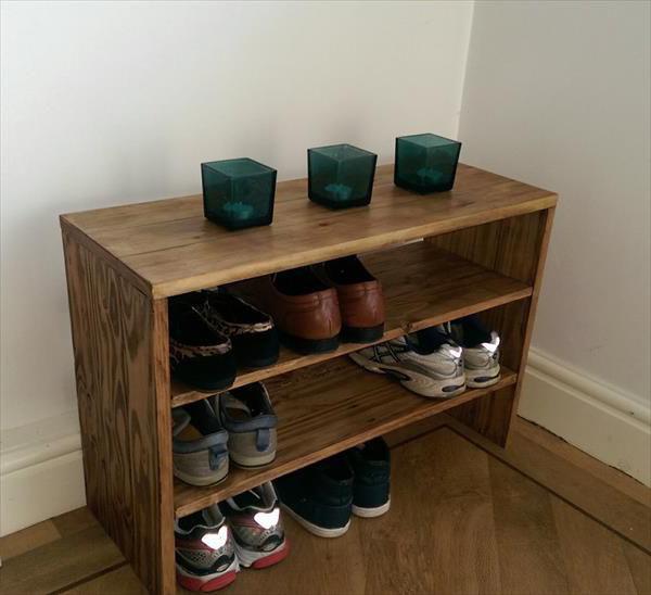 Дървена кутия за обувки