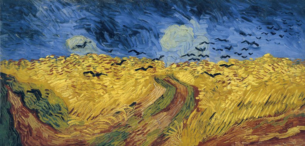 Pšenično polje z vranami, 1890