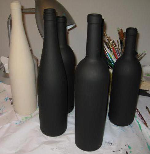 Боядисване на стъклени бутилки с акрилни бои
