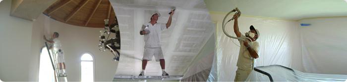dipingere la vernice del soffitto