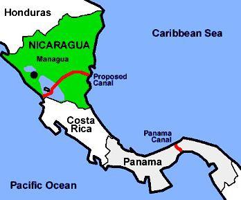 Панамски канал Никарагва