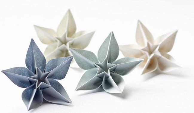 оригами цвете