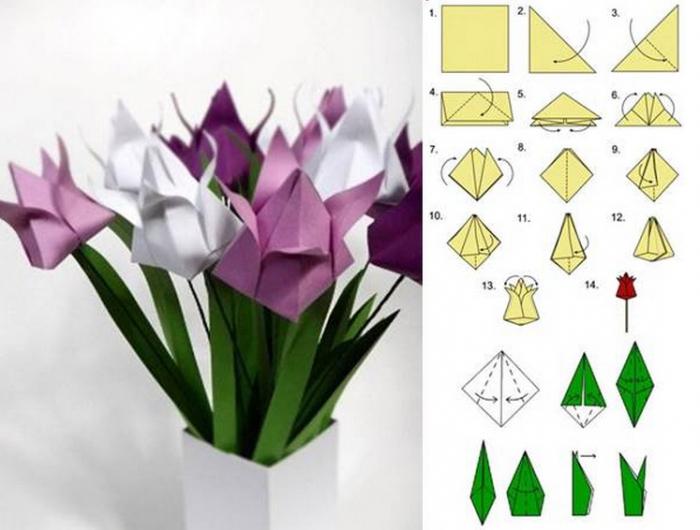 цвете модулен оригами