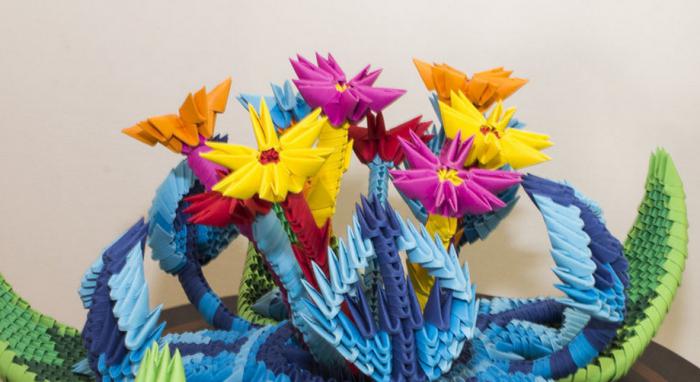 схема за цвете оригами