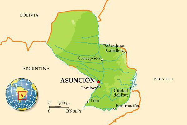 Paragvaj Asuncion kapital kjer