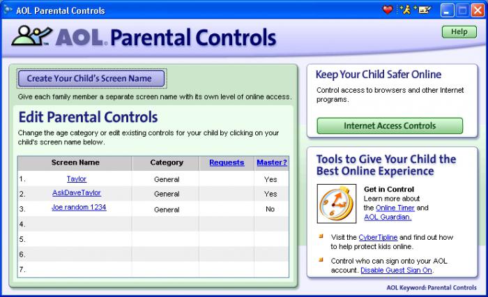 слободна родитељска контрола