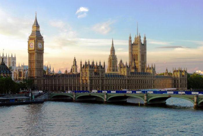 budova parlamentu v londýnském stručném popisu