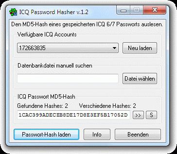 obnovení hesla icq