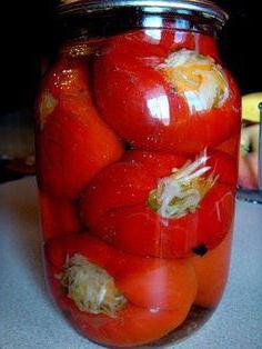 paprika plněná zelím a mrkví na zimu