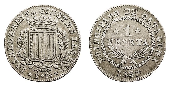 19. století peseta