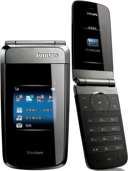 telefon z przyciskiem Philips z mocnym akumulatorem