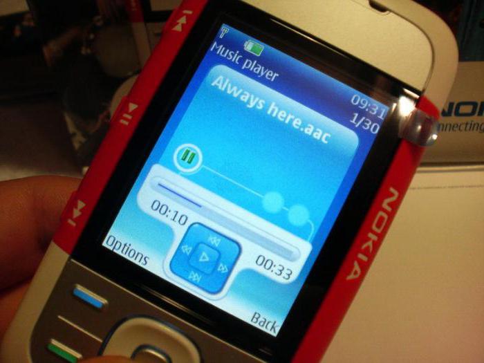 Nokia 5300 zaslon