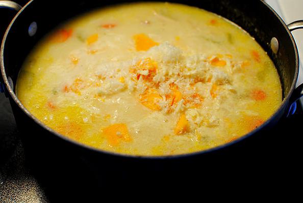 супа от сирене с шампиони и пилешка рецепта