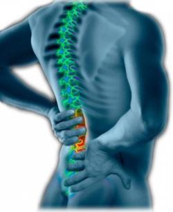 stiskanje simptomov spodnjega dela hrbta