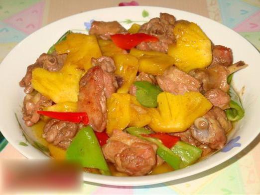 meso s receptom od ananasa