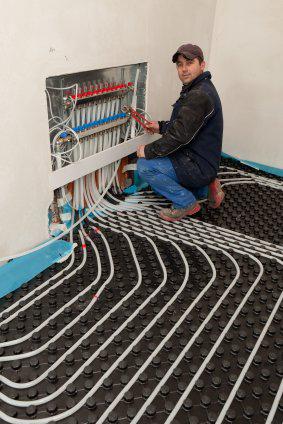 položení potrubí pro podlahové vytápění