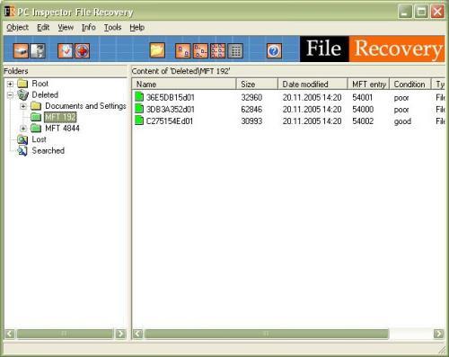 program za oporavak datoteka na disku