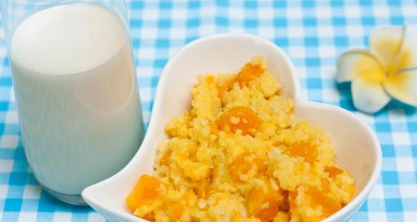 porridge di zucca latte con miglio