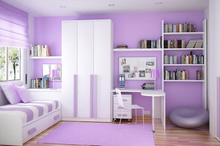 purpurové barvy v interiéru
