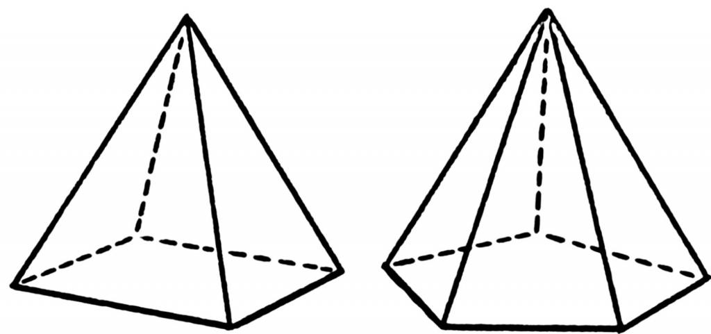 Piramidi quadrangolari e pentagonali