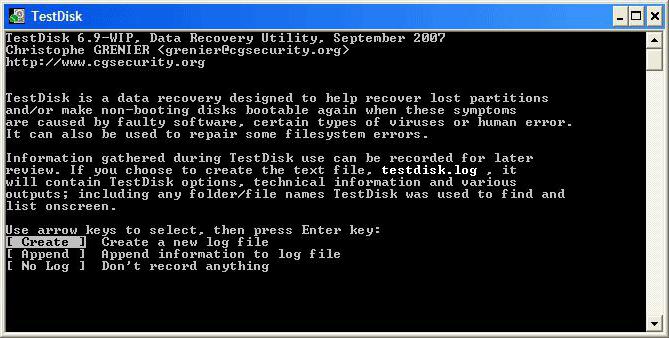 obnovit souborový systém obnovení disku