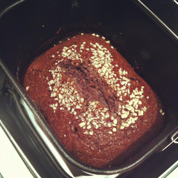 čokoládový muffin v chlebu