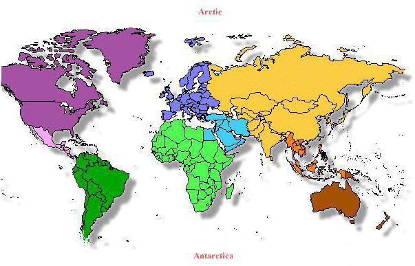 regiony světa