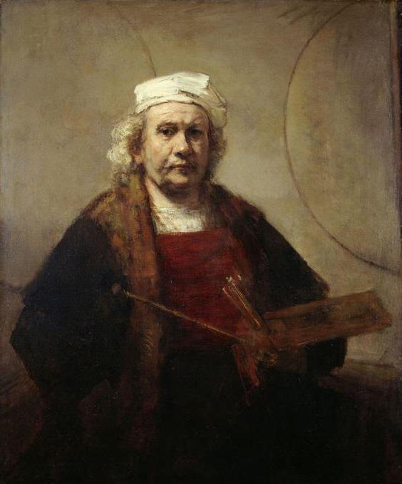 rembrandt poškozuje vlastní rituální autoportrét
