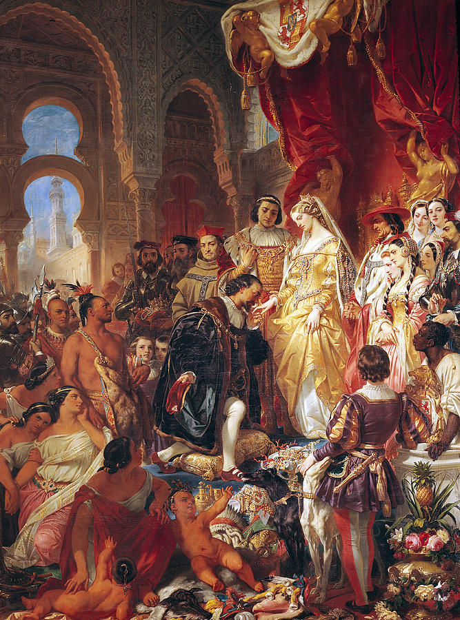 Predstavljanje Kolumba kralju Ferdinandu II. Od Aragona i kraljici Isabelli