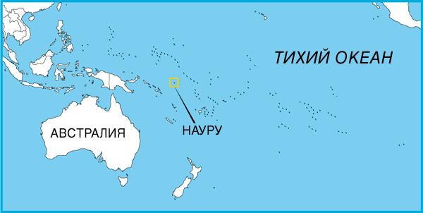 Nauru na zemljevidu