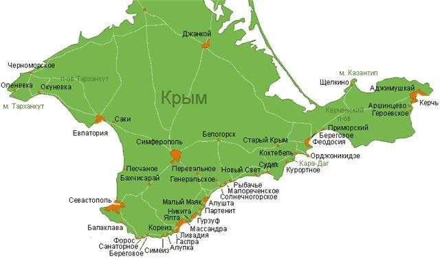 resort della mappa della Crimea