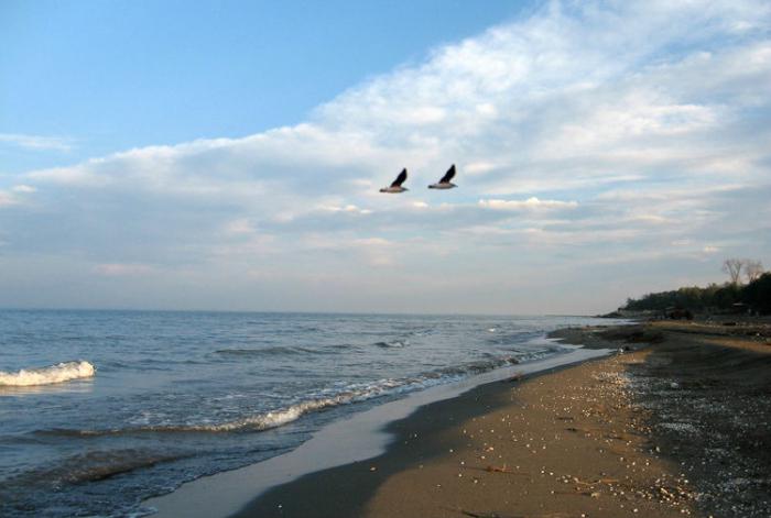 Riposa sul Mar Caspio in Russia