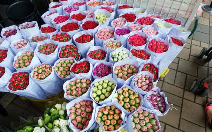 Rynek kwiatów Rygi metra