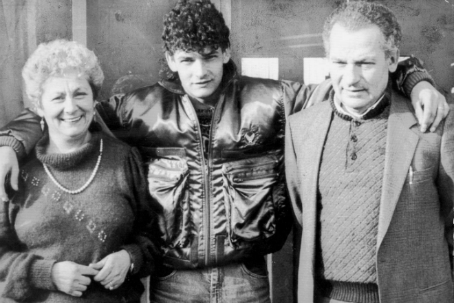Baggio s roditeljima