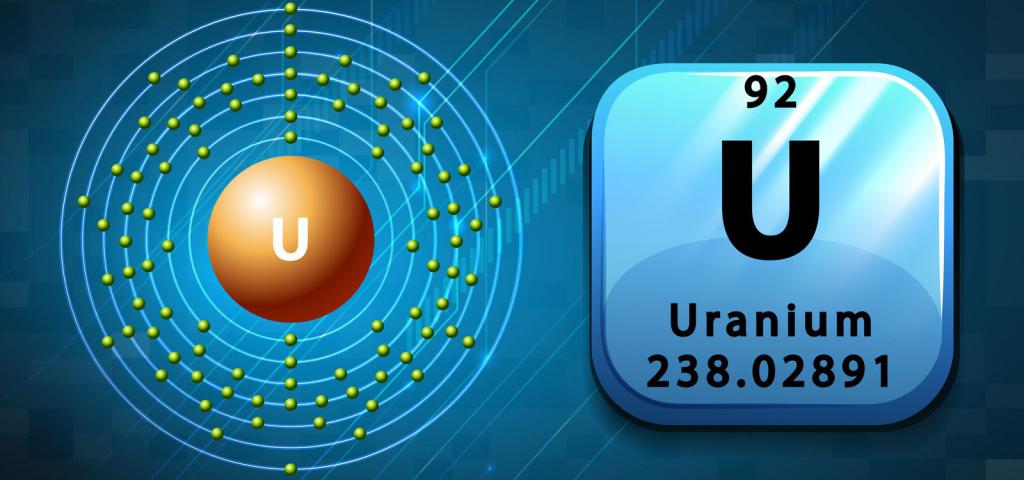 Chemický prvek uran 238