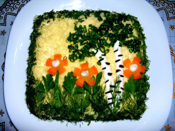 decorazione di insalata di betulla