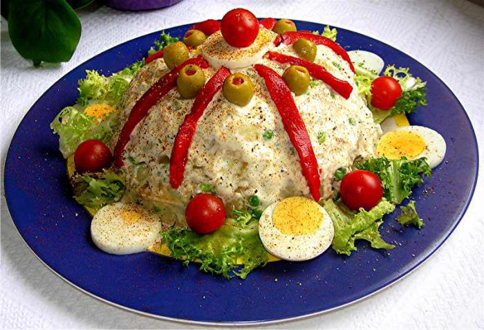 salata piletina ryaba recept fotografija