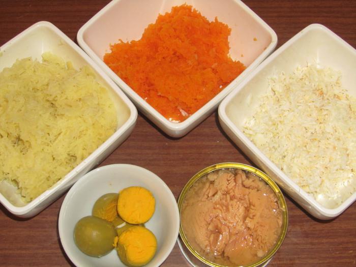Рецепт за салату од мимозе са конзервама