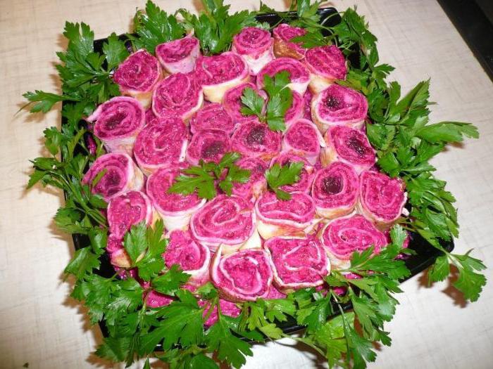 salát růže recept s fotografiemi