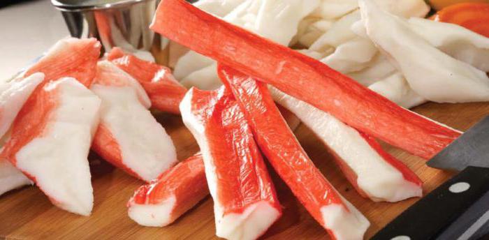 Foto di bastoncini di insalata e granchio di carota coreano