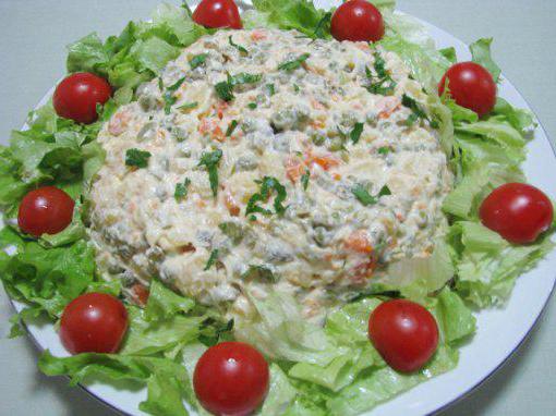 salátové recepty bez masa a klobásy