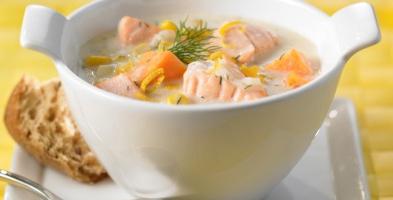 zuppa di salmone con riso