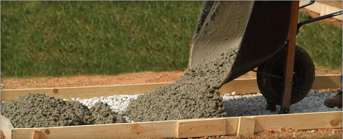 spotřeba písku a cementu