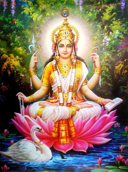 Bohyně Saraswati Popis