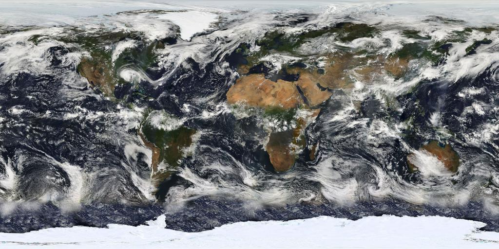 Изглед на Земята от сателита