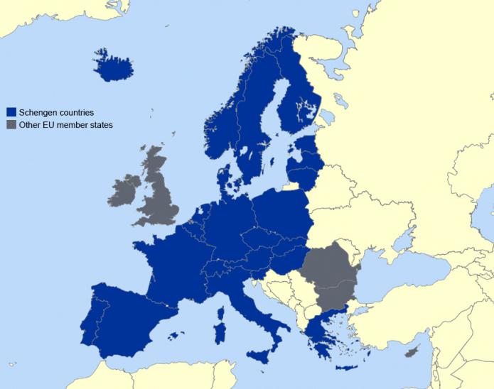 katere države v schengenskem območju