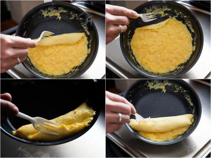 omelet v pánvi